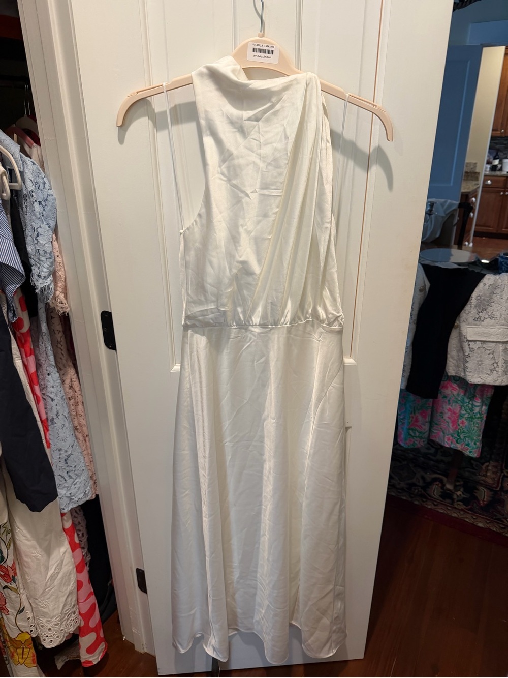 ASTR NWT Cream One-Shoulder Maxi Dress